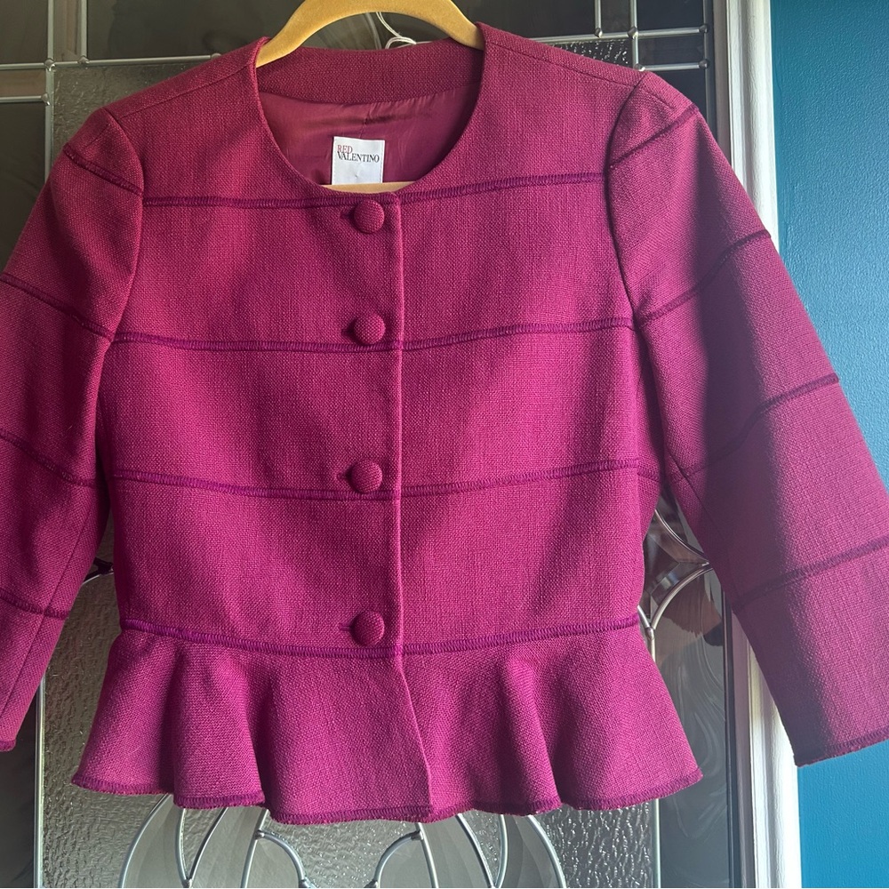 RED Valentino Pink Peplum Blazer